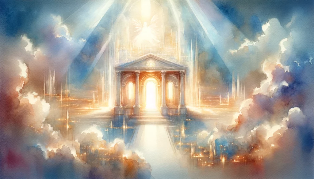 A celestial sanctuary awaits, crafted by Jesus in the heavens above.